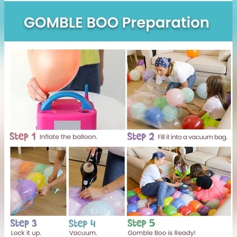 Balloon Pump Party Balloon Bag For Jump - Picture 4 of 6